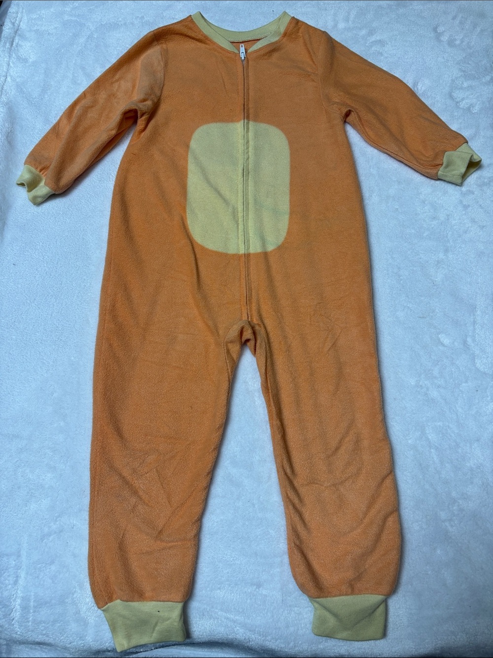 Bluey Bingo Toddler Orange Fleece Footie with Yellow Accents